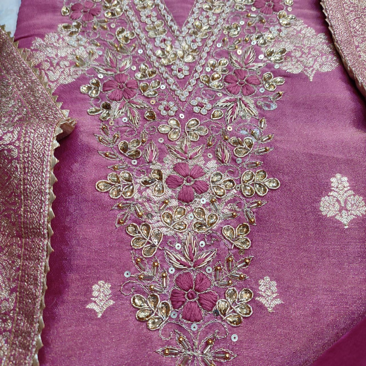 Embroidered Shimmer Suit