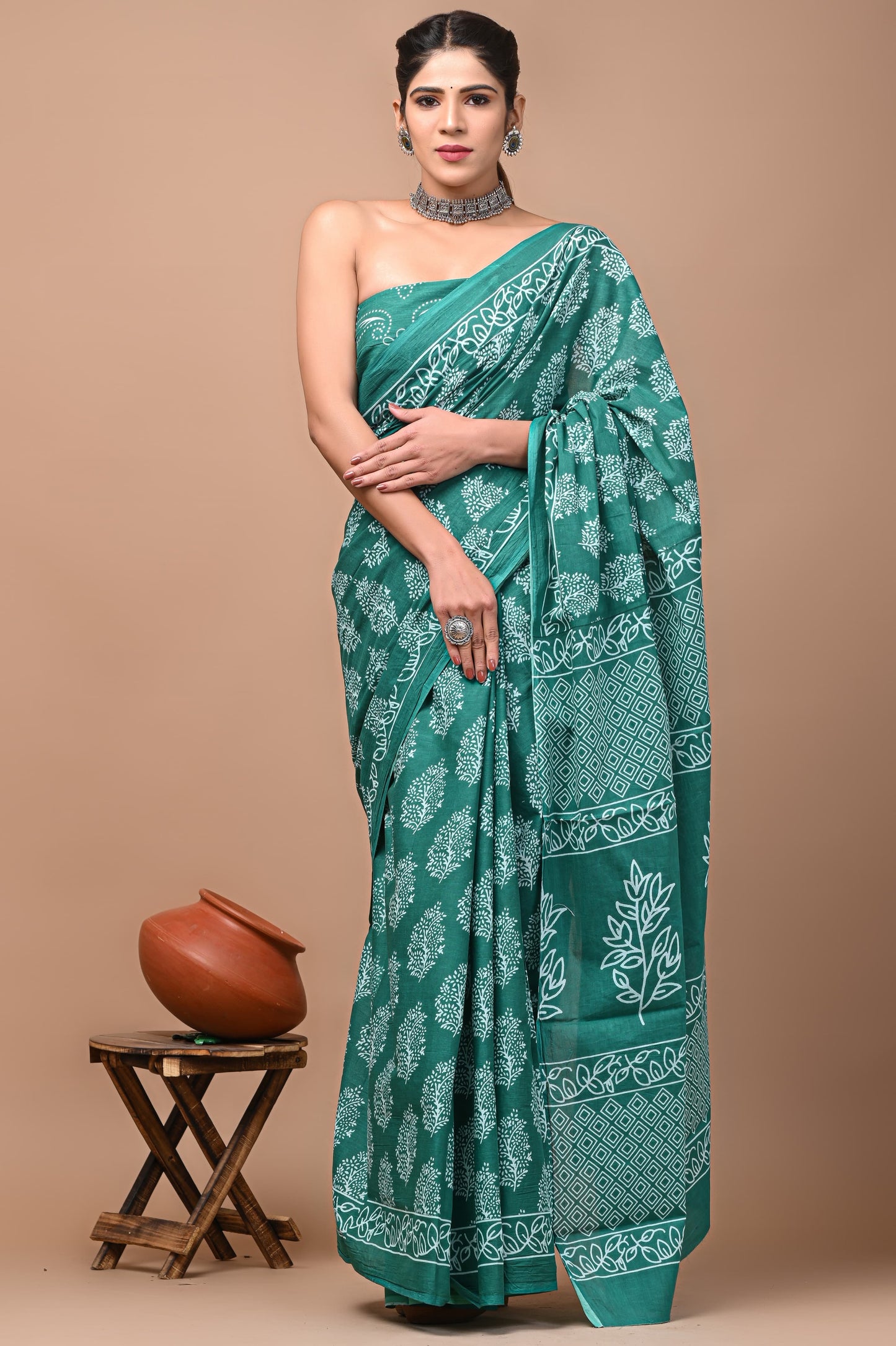 Jaipuri Mul Mul Cotton Saree