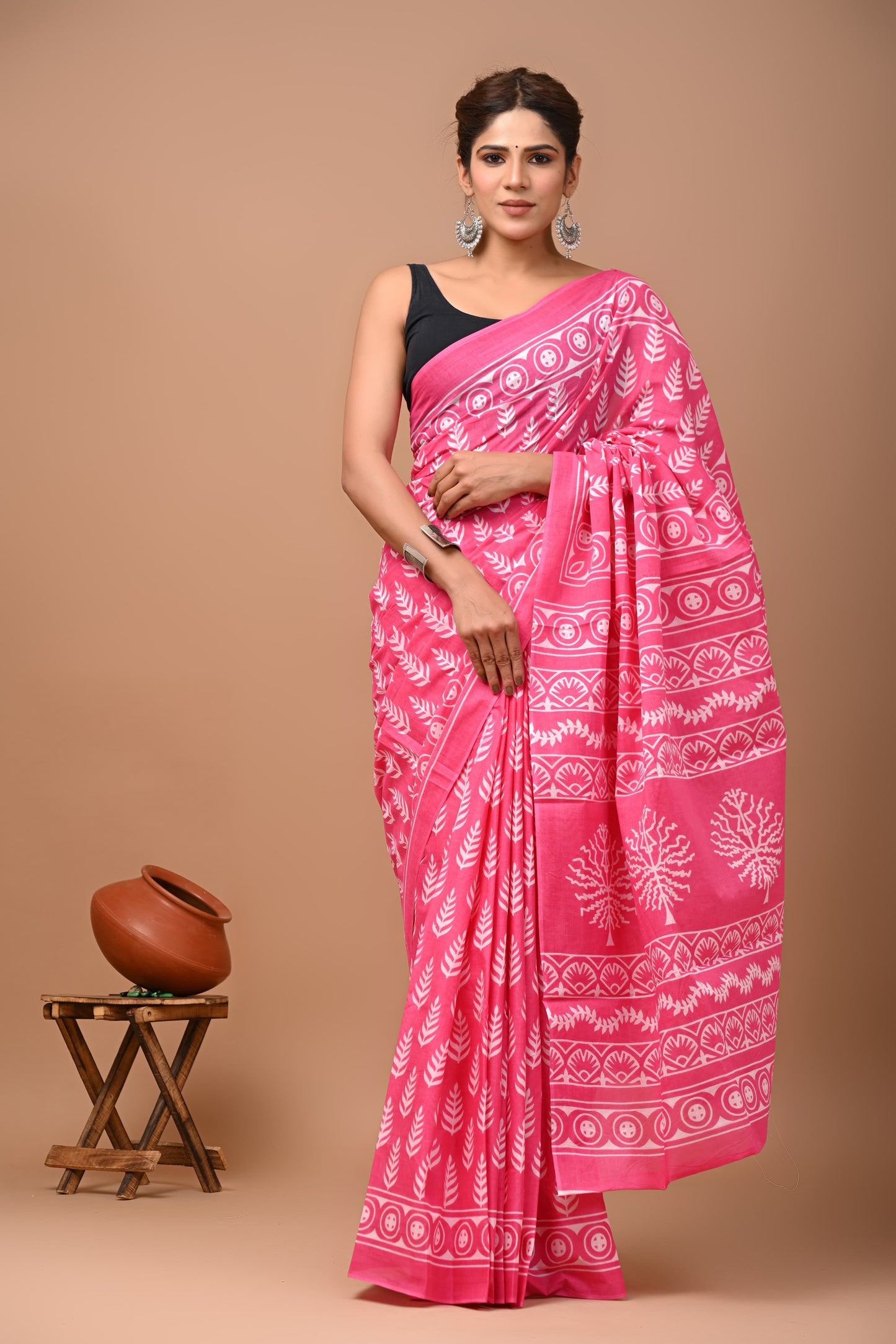 Jaipuri Mul Mul Cotton Saree