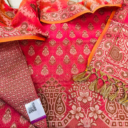 Embroidered Banarsi Cotton Suit