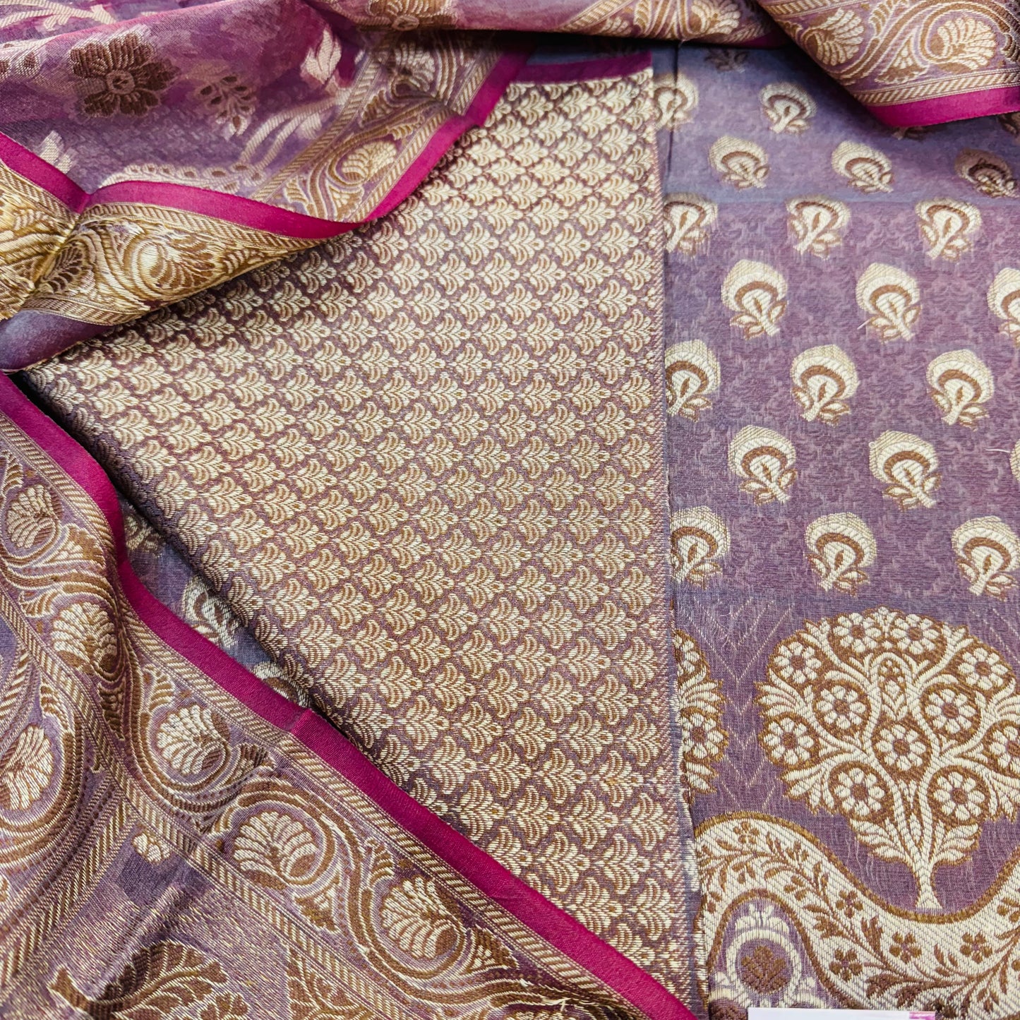 Embroidered Banarsi Cotton Suit